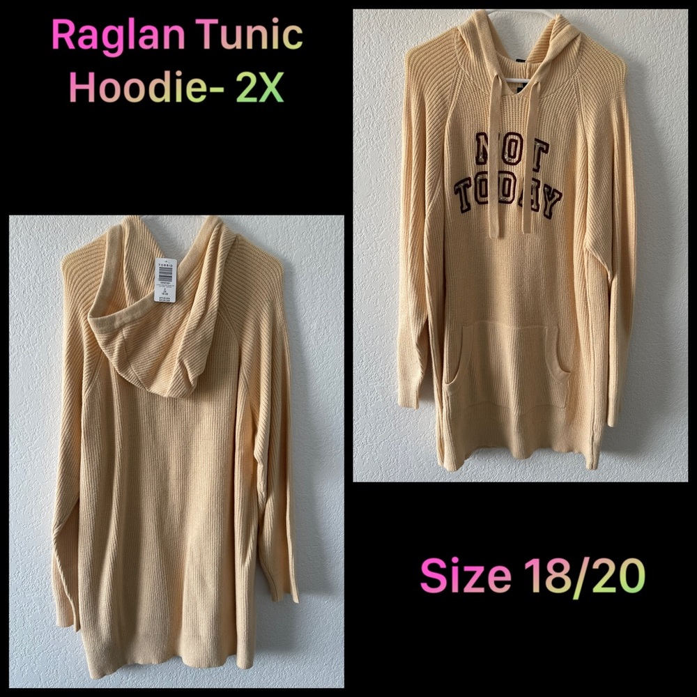 Torrid- Raglan Tunic Hoodie Size- 2X